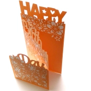 Karte Happy Birthday Plotterdatei SVG DXF
